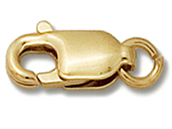 14K Gold - 12x5mm Lobster with Ring 