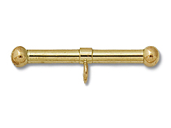 14K Gold - Small Toggle Bar with Ball  