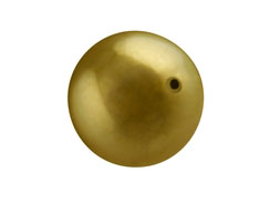 Antique Brass -  14mm Round Larger hole Swarovski Crystal Pearls Strand of 25