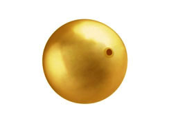 Bright Gold -  8mm Round Swarovski Crystal Pearls Strand of 50
