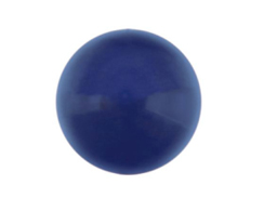Dark Lapis -  14mm Round Larger hole Swarovski Crystal Pearls Strand of 25