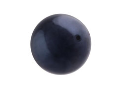 Night Blue -  14mm Round Larger hole Swarovski Crystal Pearls Strand of 25