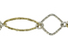 Sterling Silver/Vermeil 2-Tone Hammered Diamond & Marquise Link Chain