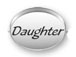 Daughter Sterling Silver Oval Message Bead