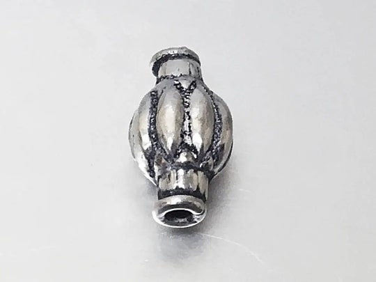 11x6mm  Bali Style Silver Bead
