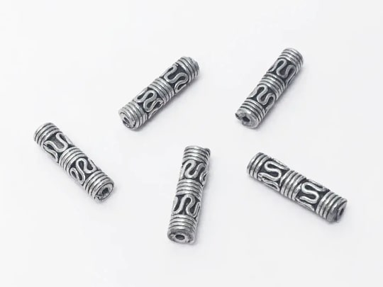 14mm Bali Style Silver Tube Bead *New Item*