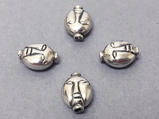 13.3x10mm Bali Style Silver Bead