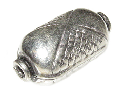 14.3x7.5mm Bali Style Silver Bead
