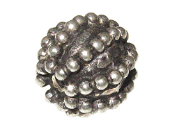 10.6x11.6mm Bali Style Silver Bead