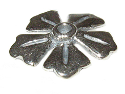 10.5mm Sterling Silver 5-Petal Flower Bead Cap