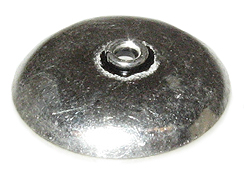 16mm Silver Flat Bead Cap