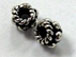 4.5x3mm Rope Accent Daisy Bali Style Silver Beads Strand   of 64 beads