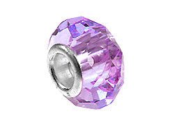 Violet Faceted Glass Bead