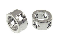 Sterling Silver Open Star Large Hole Bead