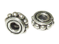Sterling Silver Large Hole Daisy Style Bead-3.5x7.75mm (2.75mm Hole)