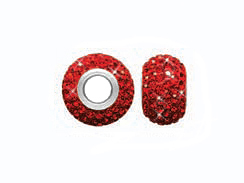 July Birthstones - 12x8mm Rondelle, with Sterling Core, Pandora Compatible 