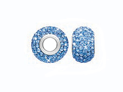 December Birthstones - 12x8mm Rondelle, with Sterling Core, Pandora Compatible