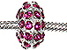 14mm Rhinestone Plated Beads - Rose