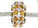 14mm Rhinestone Plated Beads - Topaz