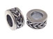 Sterling Silver Celtic Weave Pattern Large Hole Bead-4.75x8.5mm (5mm Hole)