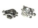 Sterling Silver Turtle Large Hole Bead-8x12.75x6.5mm (4mm Hole)