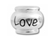 10mm Sterling Silver LOVE bead with 4.5mm hole
