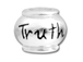 10mm Sterling Silver TRUTH  bead with 4.5mm hole, Pandora Compatible 