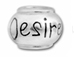 10mm Sterling Silver DESIRE  bead with 4.5mm hole, Pandora Compatible 