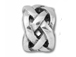10mm Sterling Silver oxidized Basket Weave  bead with 4.5mm hole, Pandora Compatible 