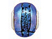15x10mm Paula Radke Dichroic Glass Bead with Sterling Silver Core - Fantasy Blue