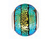 15x10mm Paula Radke Dichroic Glass Bead with Sterling Silver Core - Flurescent Green