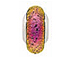 14mm Paula Radke Dichroic Glass Rondelle Bead with Sterling Silver Core - Neon Fushia
