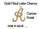 Gold-Filled Cursive Script Letter Charms