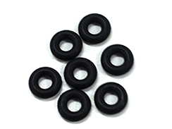 4mm Rubber Round Black Stopper Ring 