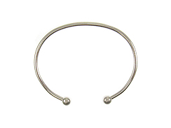 6.5-inch Sterling Silver Add-A-Bead Cuff Bracelet 