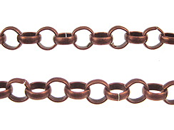 Rolo Antique Copper Plated Chain 