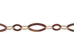 Rose Gold Plated 3+1 Flat Oval Link 
