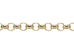 5.7mm Electro Gold Plated Rolo Chain 