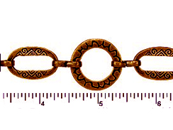 Tribal Design Antique Copper Chain 