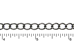 Curb Link Gun Metal Plated Chain