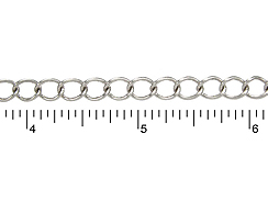 Curb Link Rhodium Plated Chain