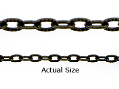 Textured Antique Brass Link Chain 