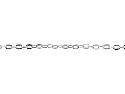 Silver Plated Flat Cable Chain 