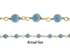 Turquoise Gold Plated Chain 