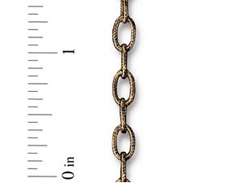 TierraCast Embossed Brass Oxide Embossed Brass Cable Chain
