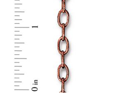 TierraCast Antique Copper Embossed Brass Cable Chain - <b>25 Feet Spool</b>