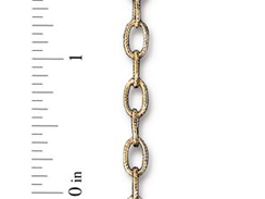 TierraCast Antique Gold Embossed Brass Cable Chain