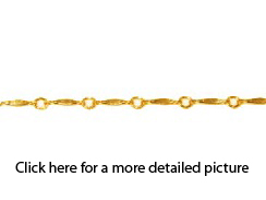 Gold Filled Dapped Bar Chain, Bar is 8.5mm x 1.3mm 