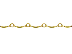 Gold Filled Curved Bar Link Chain