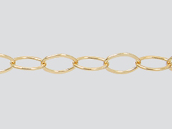 Gold Filled 3x2mm Oval Cable Chain, ideal for extension chains